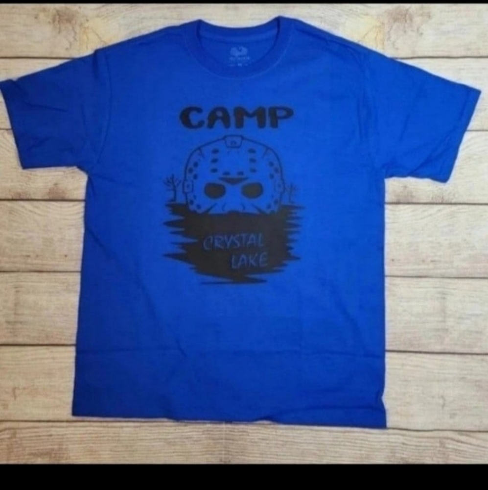 Friday 13th Jason Voorhees camp crystal lake horror graphic tee shirt